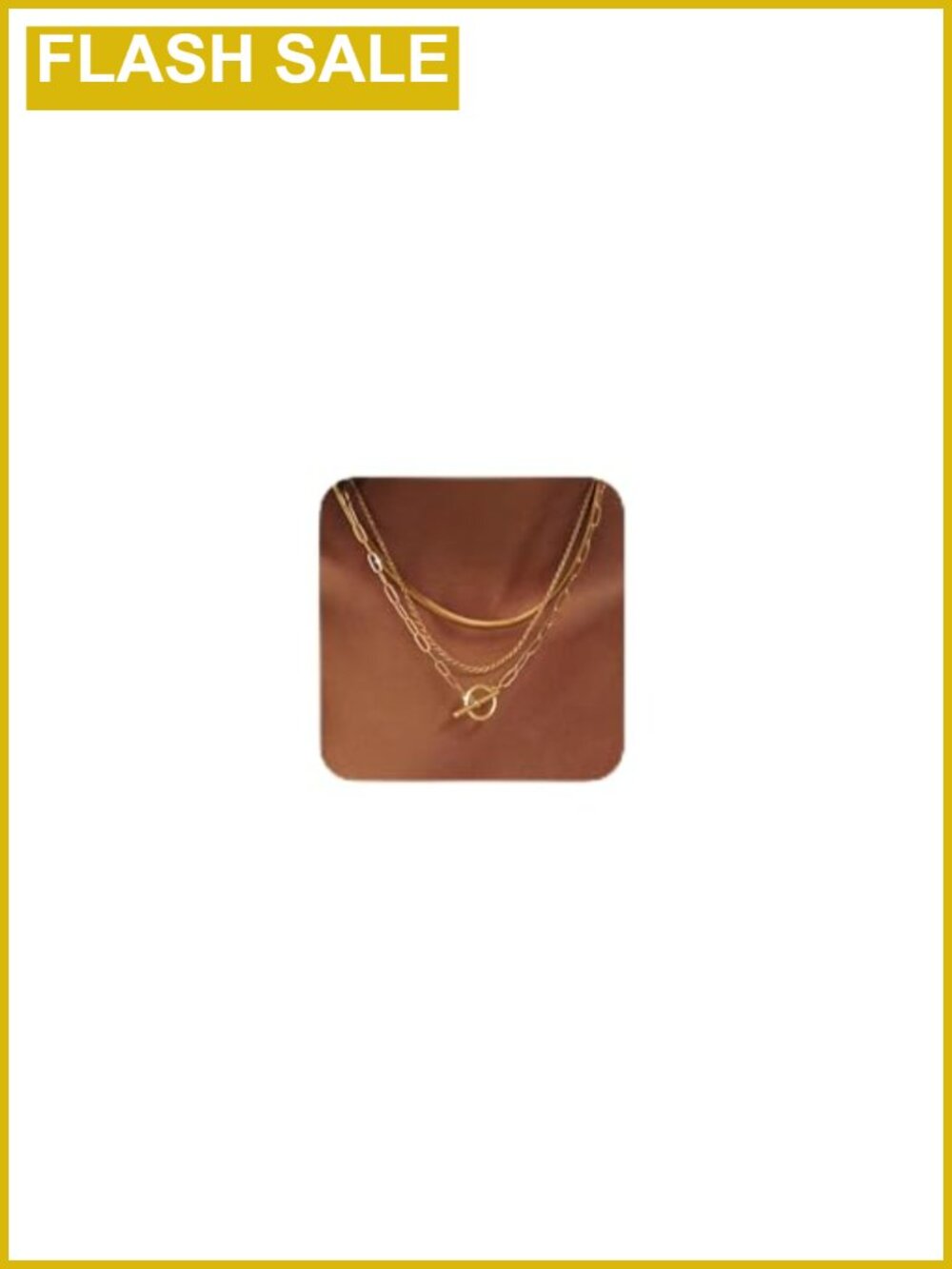 14K Gold Plated Layered Necklace Set for Women